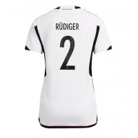 Nemecko Antonio Rudiger #2 Domáci Ženy futbalový dres MS 2022 Krátky Rukáv